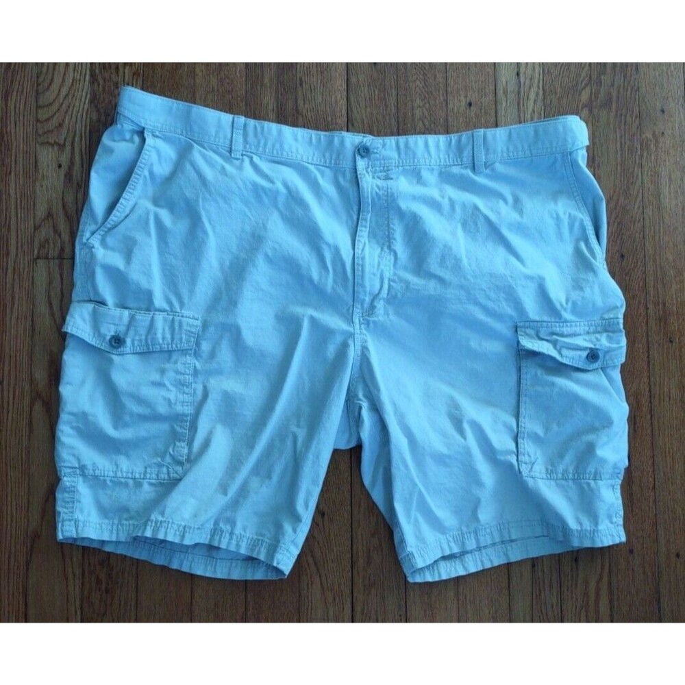 Izod Saltwater Men's 52 Off White Cargo Shorts Elastic Waist Button